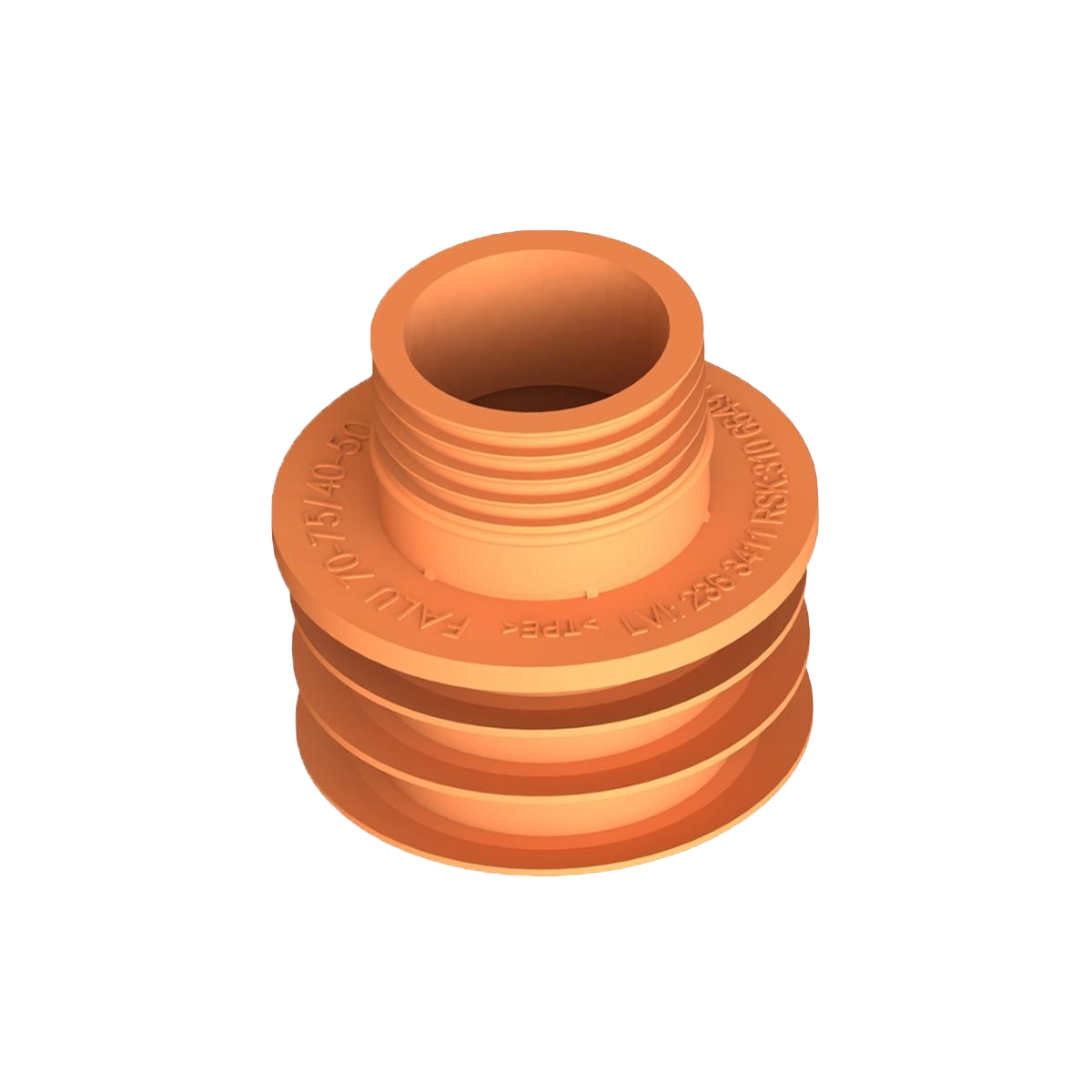 Gumminipplar för 75 mm HT-MA-rörände, 75 mm HT muff och 3" N-rörände, 2" N-rör muff, Faluplast