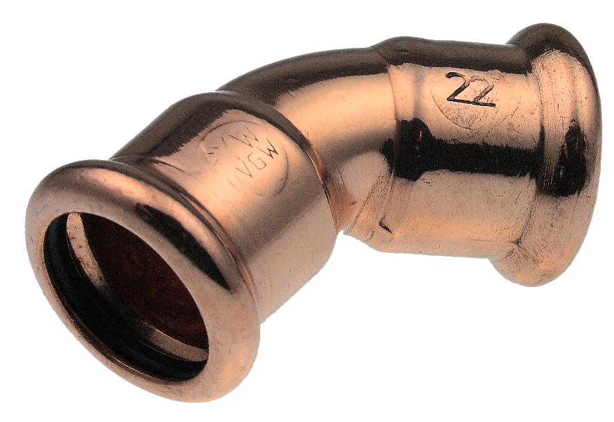 VSH XPress Koppar böj 45º FF 2M
