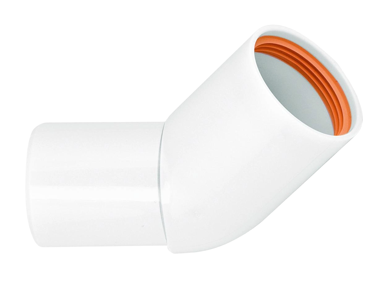 Böj 45° instick/slätända, PP, Faluplast