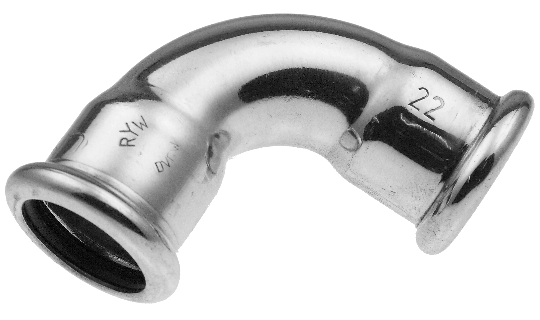 VSH XPress Förkromad koppar böj 90º FF 2M