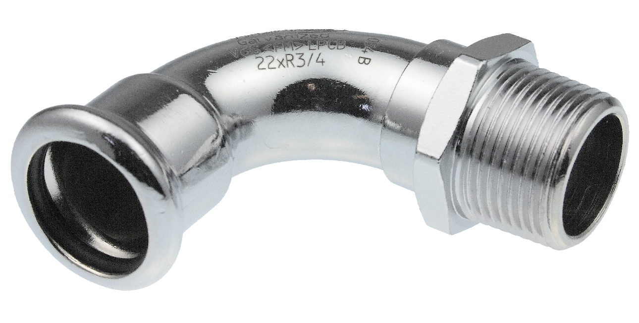 VSH XPress Elförzinkad böj 90º utv gga