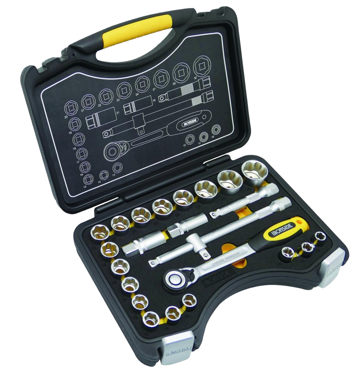 Hylsnyckelsats Ironside 1/2", 24 delar