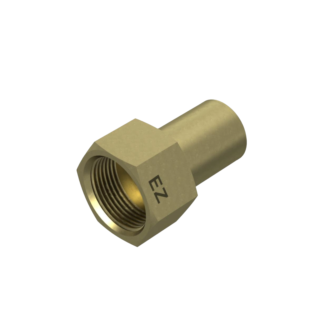 Övergångsnippel mässing med inv gänga press, Ezze
