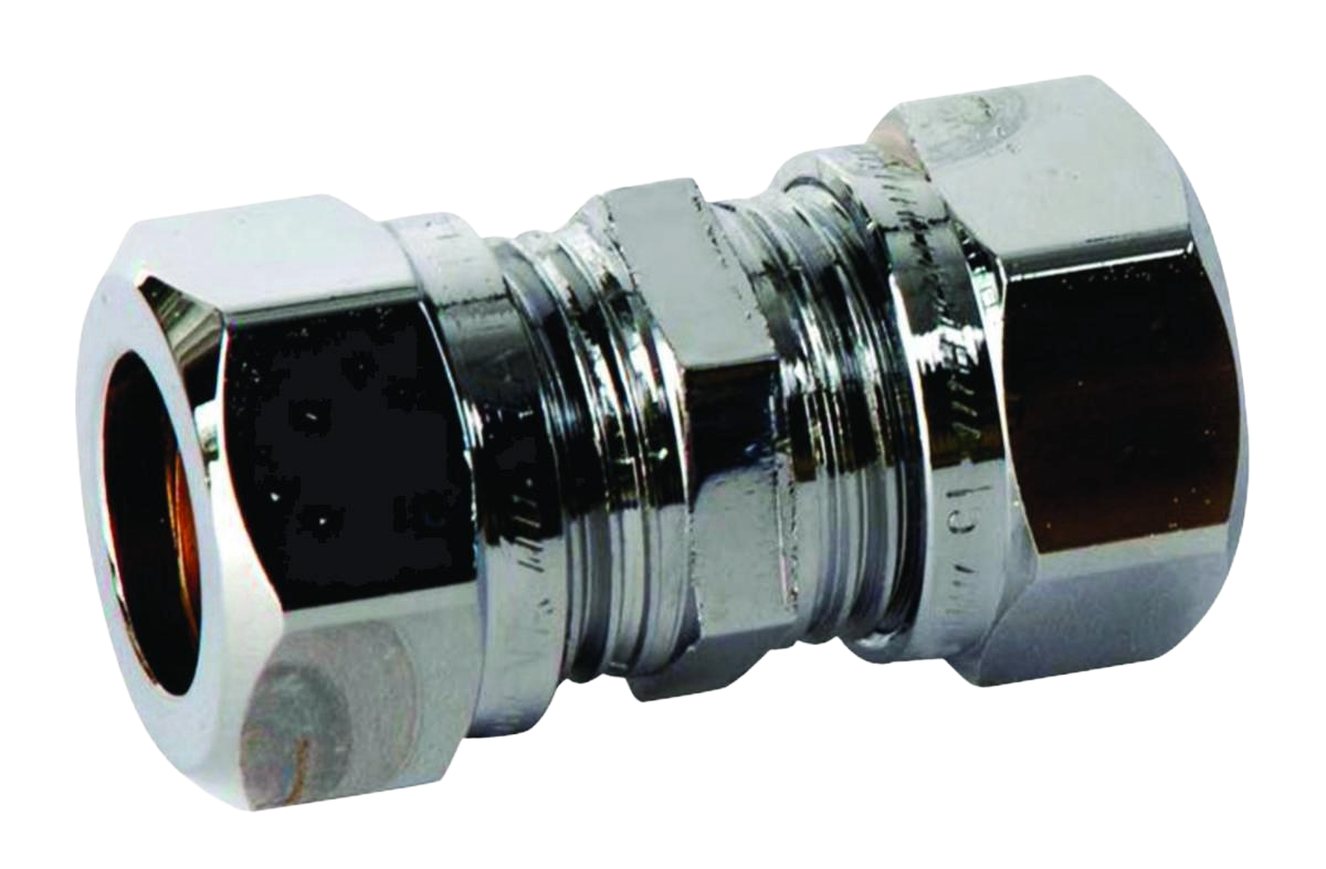 Koppling, rak VA 1130, förkromade, Vatette