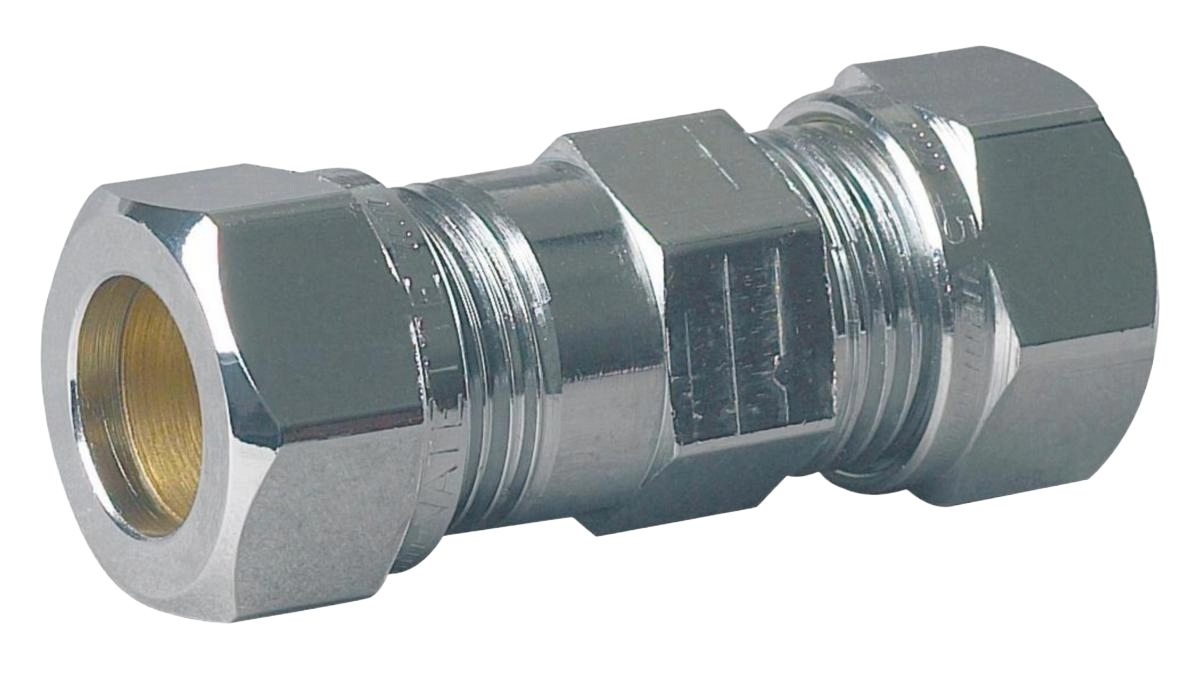 Koppling, rak, Lången VA 1130 S, förkromad, Vatette