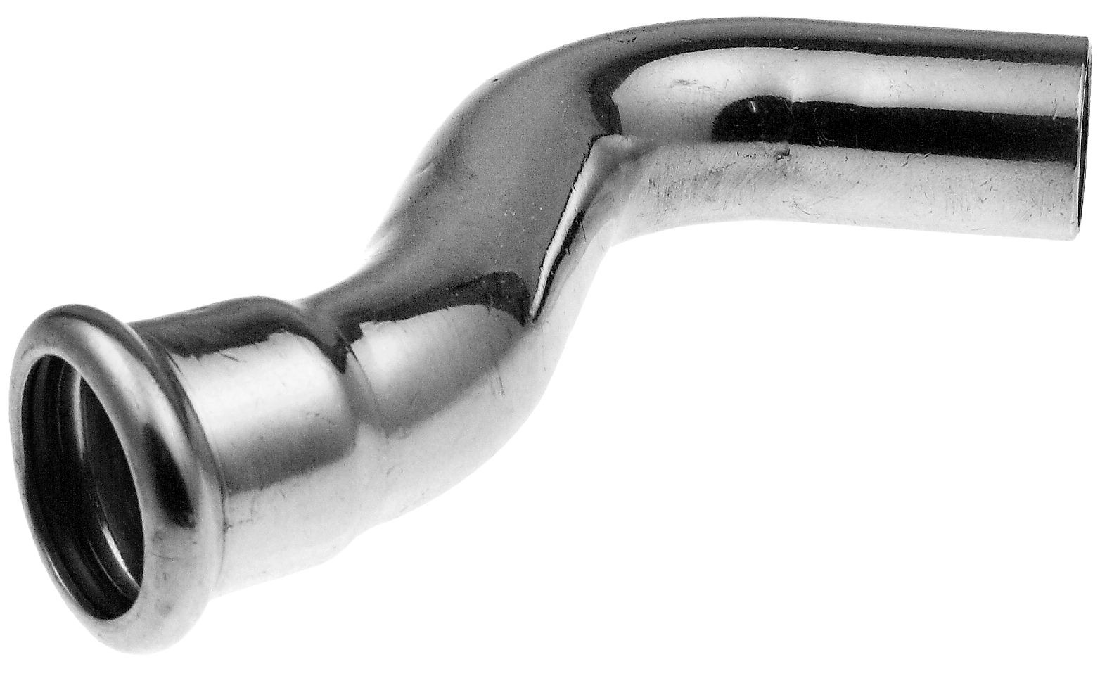 VSH XPress Förkromad koppar S-rör muff x slätända 15